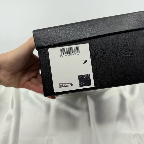 Chanel Black CC Perforated Mesh with Grosgrain Ballet Flats - 36C - Picture 11 of 12